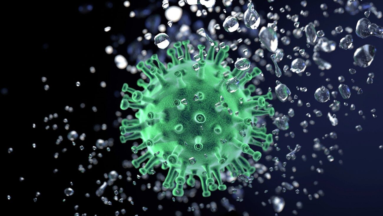 Coronavirus in Aerosol-Wolke